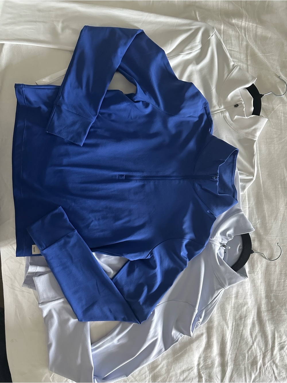 Women's Vuori White studio Half-Zip Long Sleeve Top - Picture 3 of 3